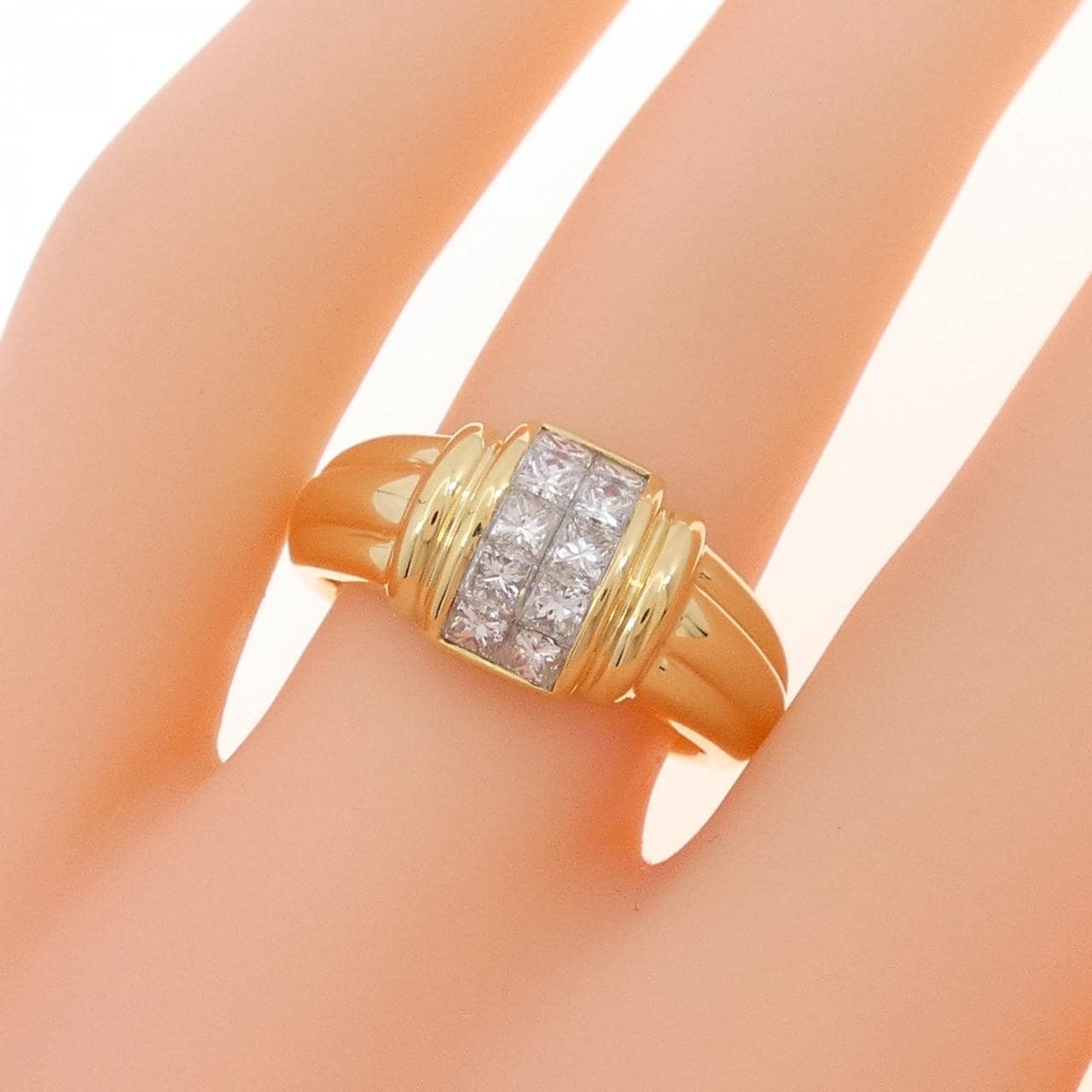 K18YG ダイヤモンド リング 0.67CT