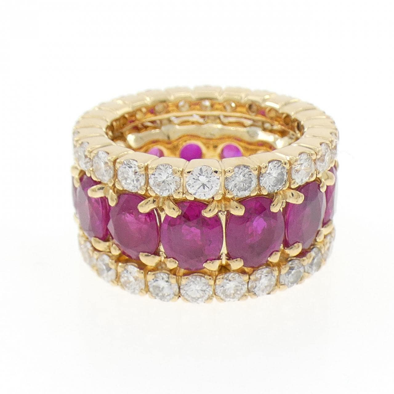 K18YG ルビー リング 7.617CT