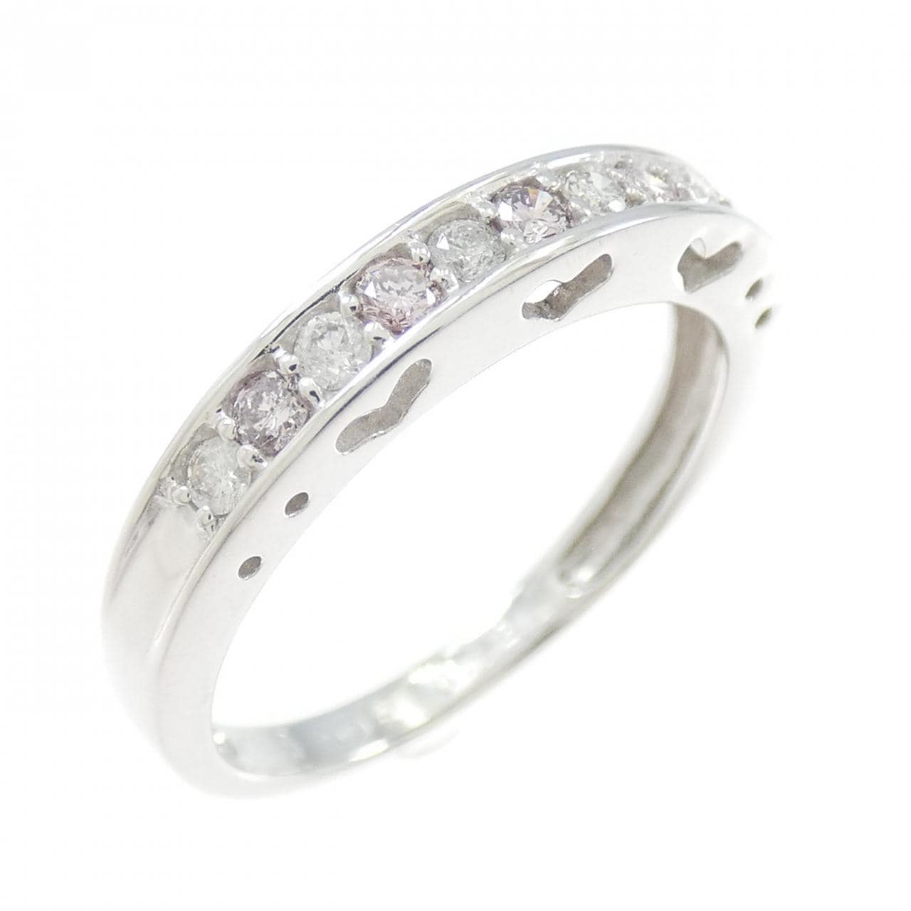 K18WG ピンクダイヤモンド リング 0.09CT