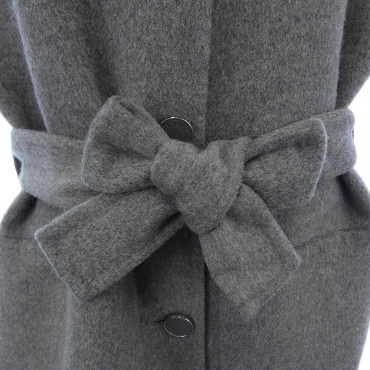 エルメス HERMES クルードセル ラムスキンボタン ダブルフェイス 4H0101DA ロングベスト