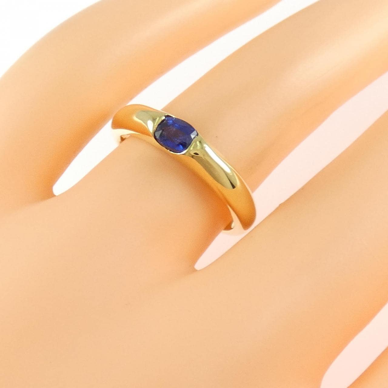 K18YG サファイヤ リング 0.30CT