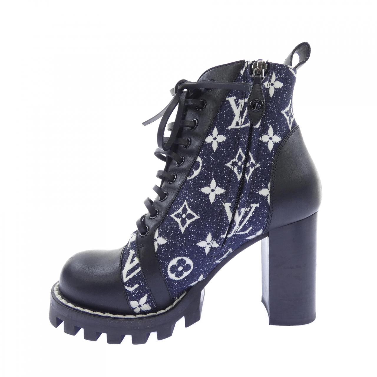 ルイヴィトン LOUIS VUITTON モノグラムデニム スタートレイルライン ブーツ