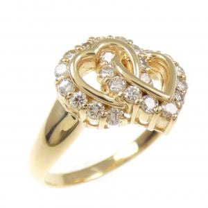 K18YG ハート ダイヤモンド リング 0.43CT