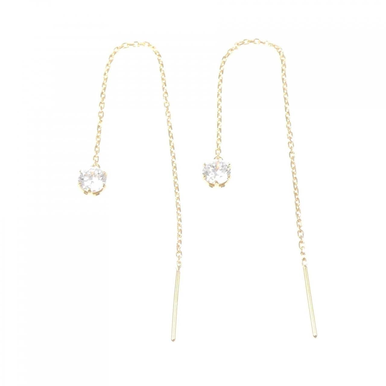 K18YG キュービック ピアス