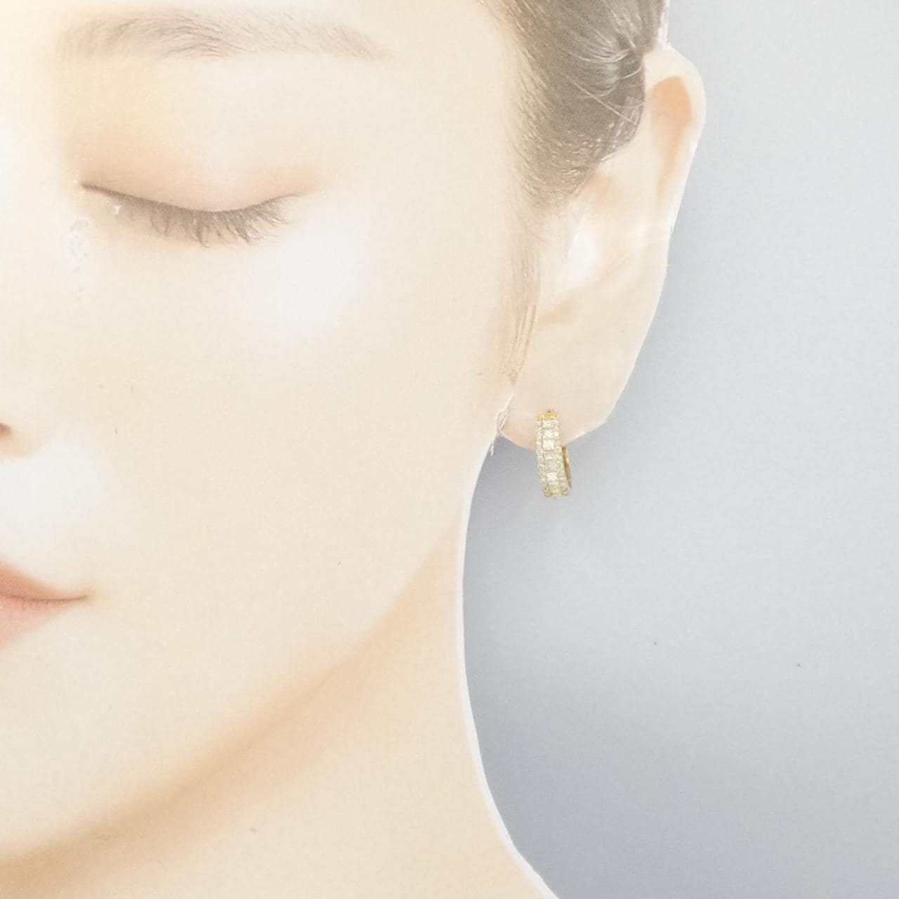 [新品] K18YG鑽石耳環 0.90CT