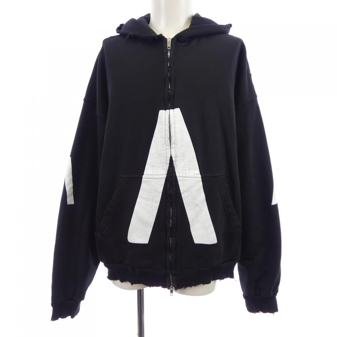 バレンシアガ BALENCIAGA クラックドエフェクト フード 744457 TQVA6 パーカー