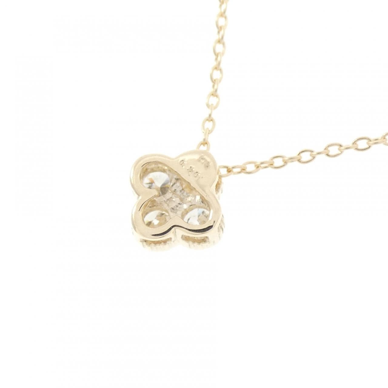 【リメイク】K10YG フラワー ダイヤモンド ネックレス 0.20CT