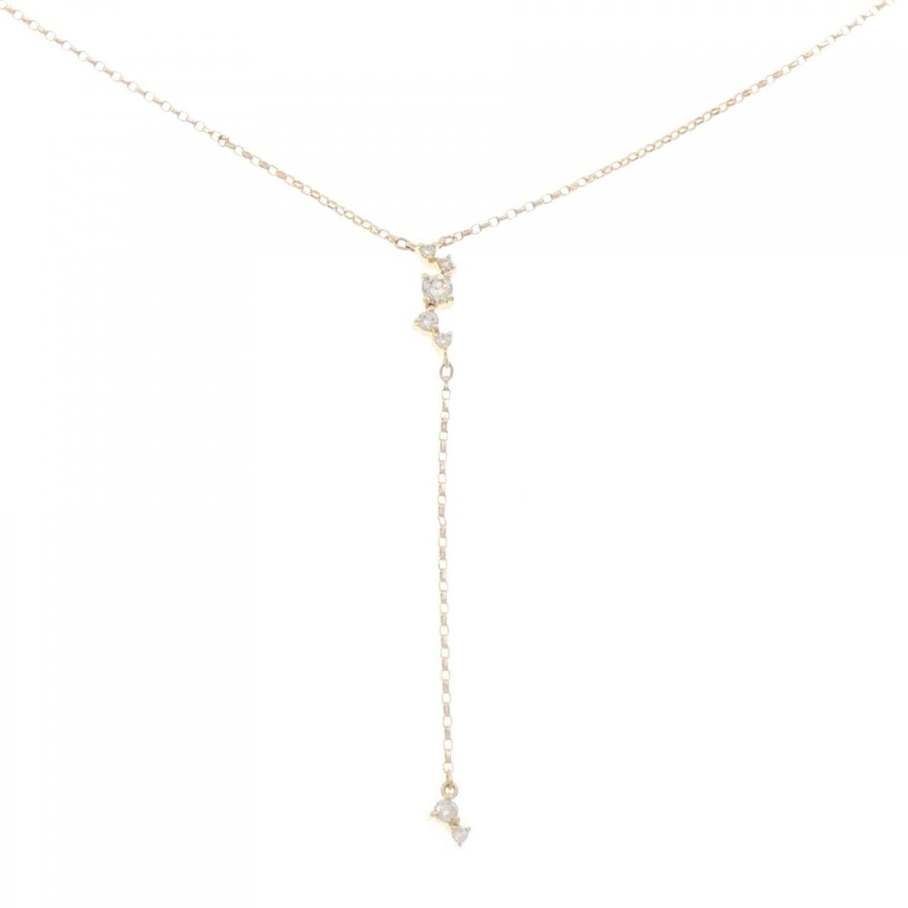 K18YG ダイヤモンド ネックレス 0.12CT