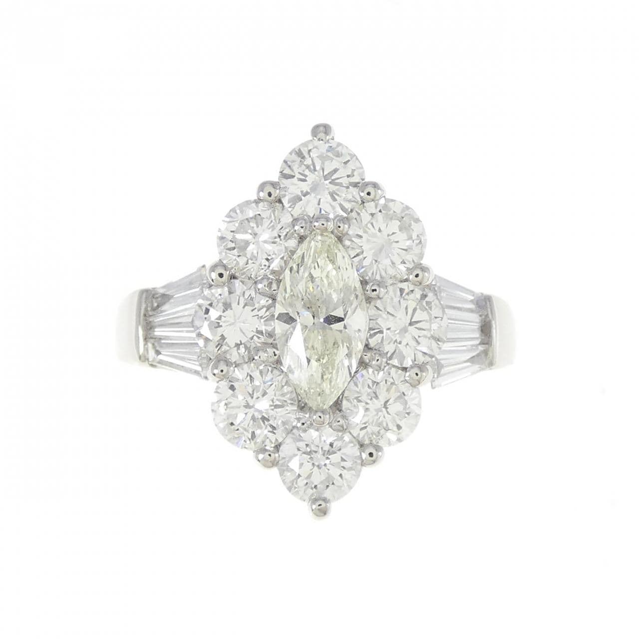 PT Diamond Ring 0.503CT L SI1 Marquise Cut