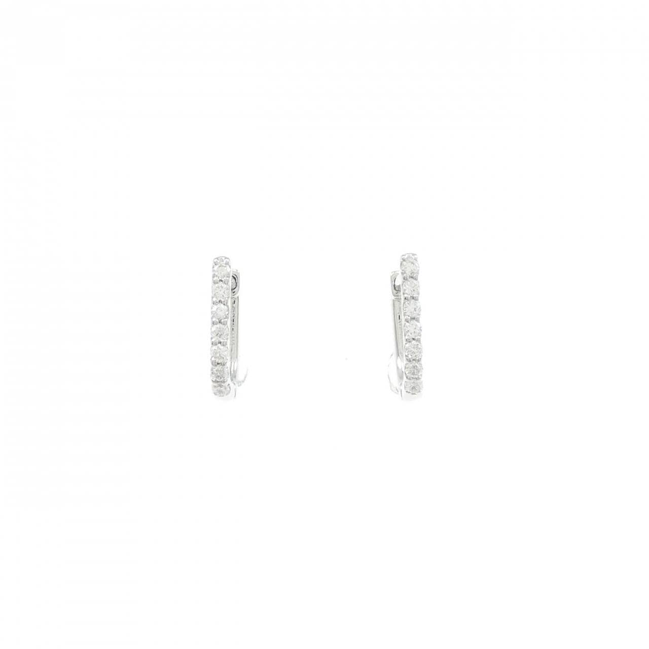 K18WG ダイヤモンド ピアス 0.08CT