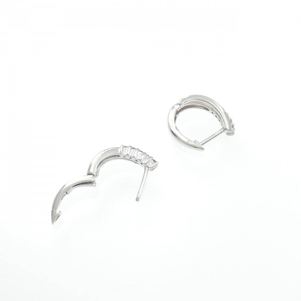 K18WG ダイヤモンド ピアス 0.08CT