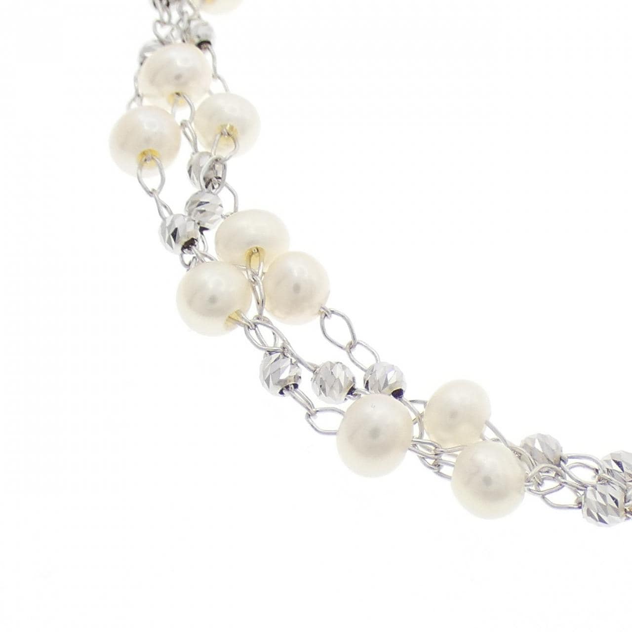 K10WG 淡水パール ネックレス