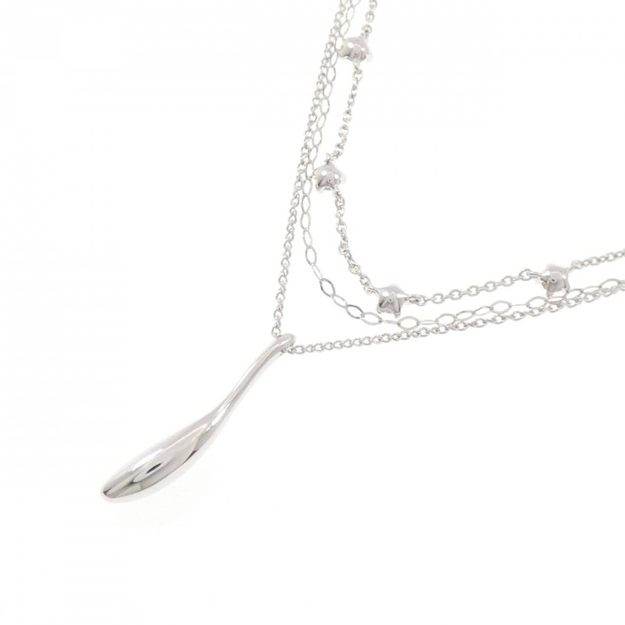 K18WG ダイヤモンド ネックレス 0.26CT