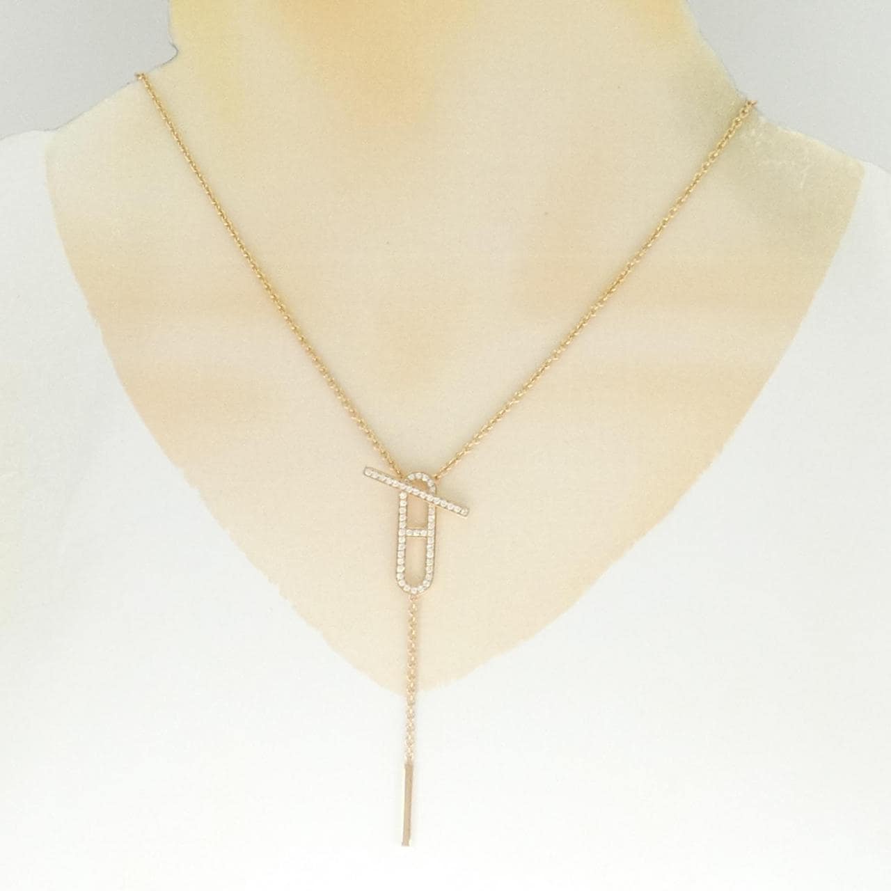 エルメス エヴァー シェーヌ ダンクル ネックレス 0.37CT
