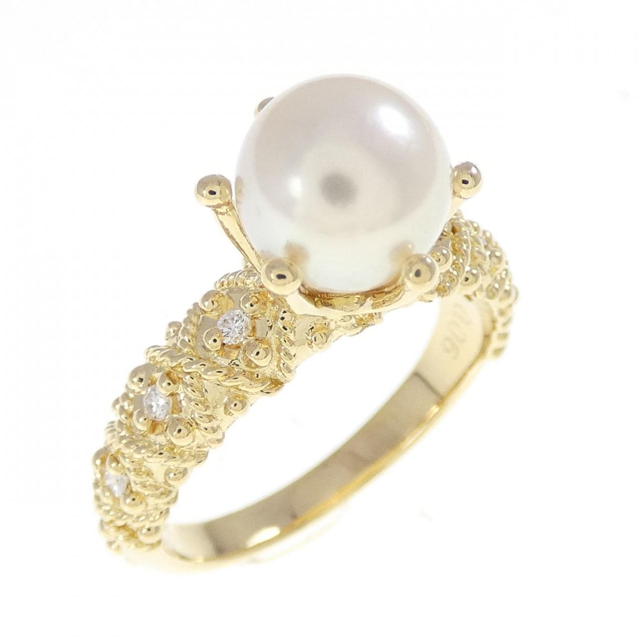 750YG アコヤパール リング 7.4mm