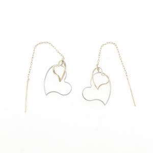 K10YG/K10WG ハート ピアス