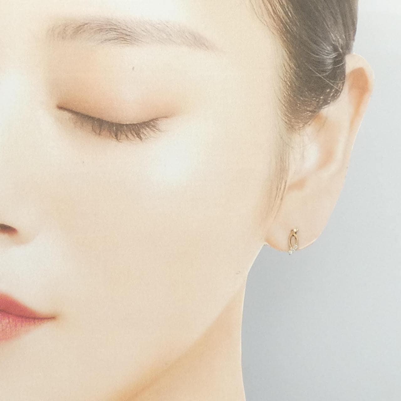 K18PG ダイヤモンド ピアス 0.04CT