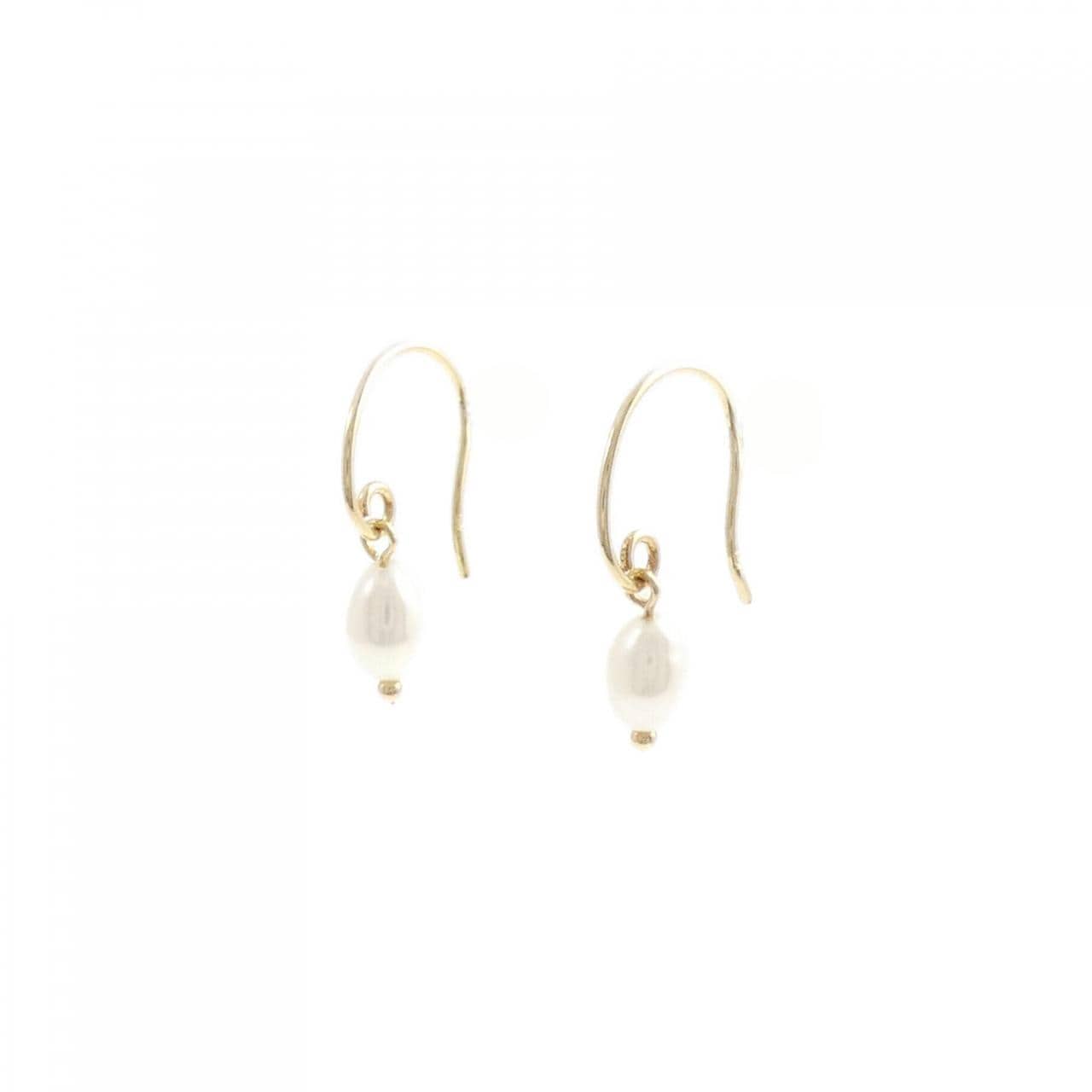 K18YG 淡水パール ピアス