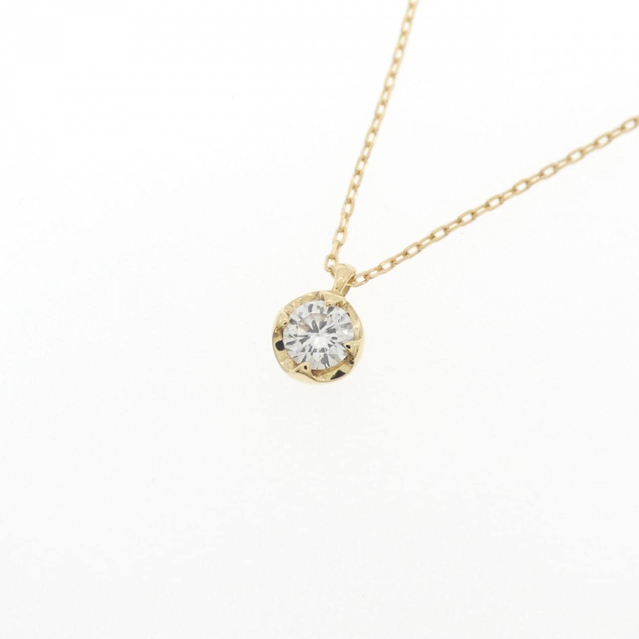 K18YG ダイヤモンド ネックレス 0.10CT