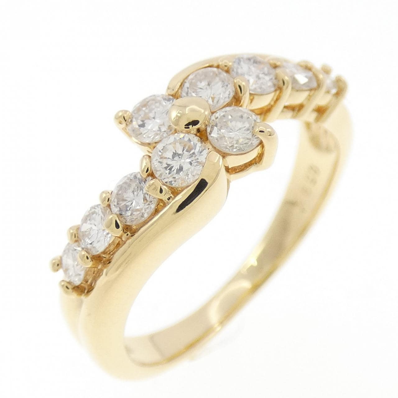K18YG ダイヤモンド リング 0.593CT