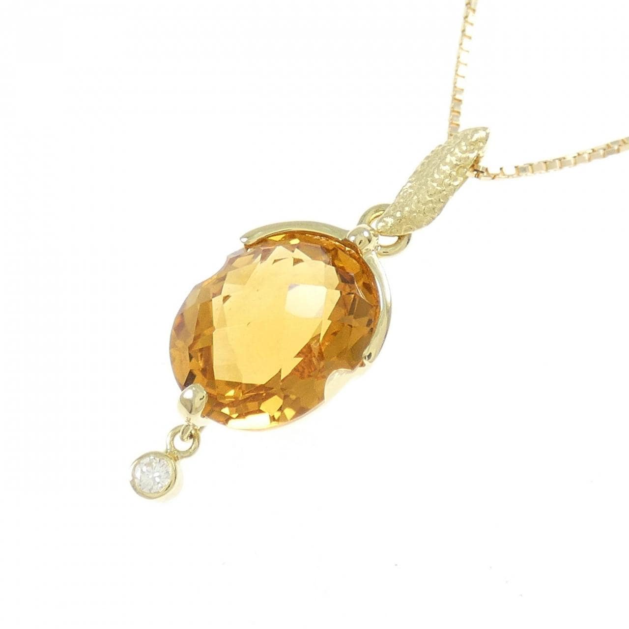 K18YG シトリン ネックレス 3.43CT