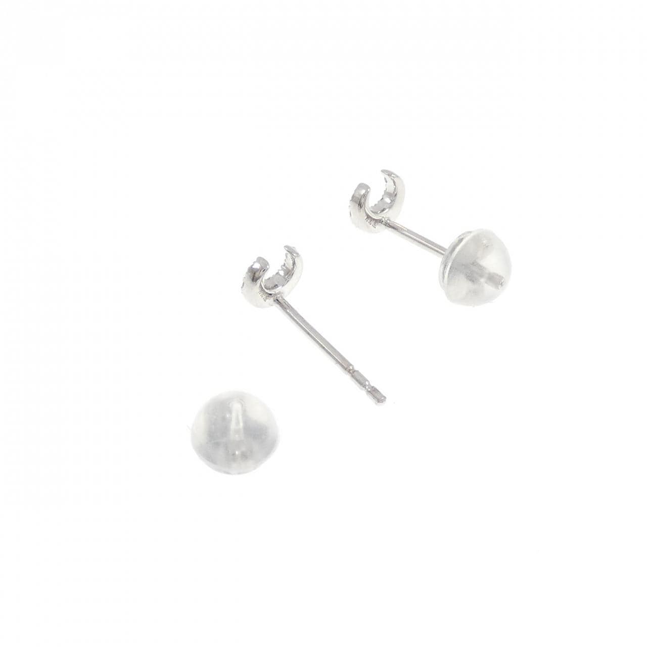 750WG/K18WG ダイヤモンド ピアス 0.08CT