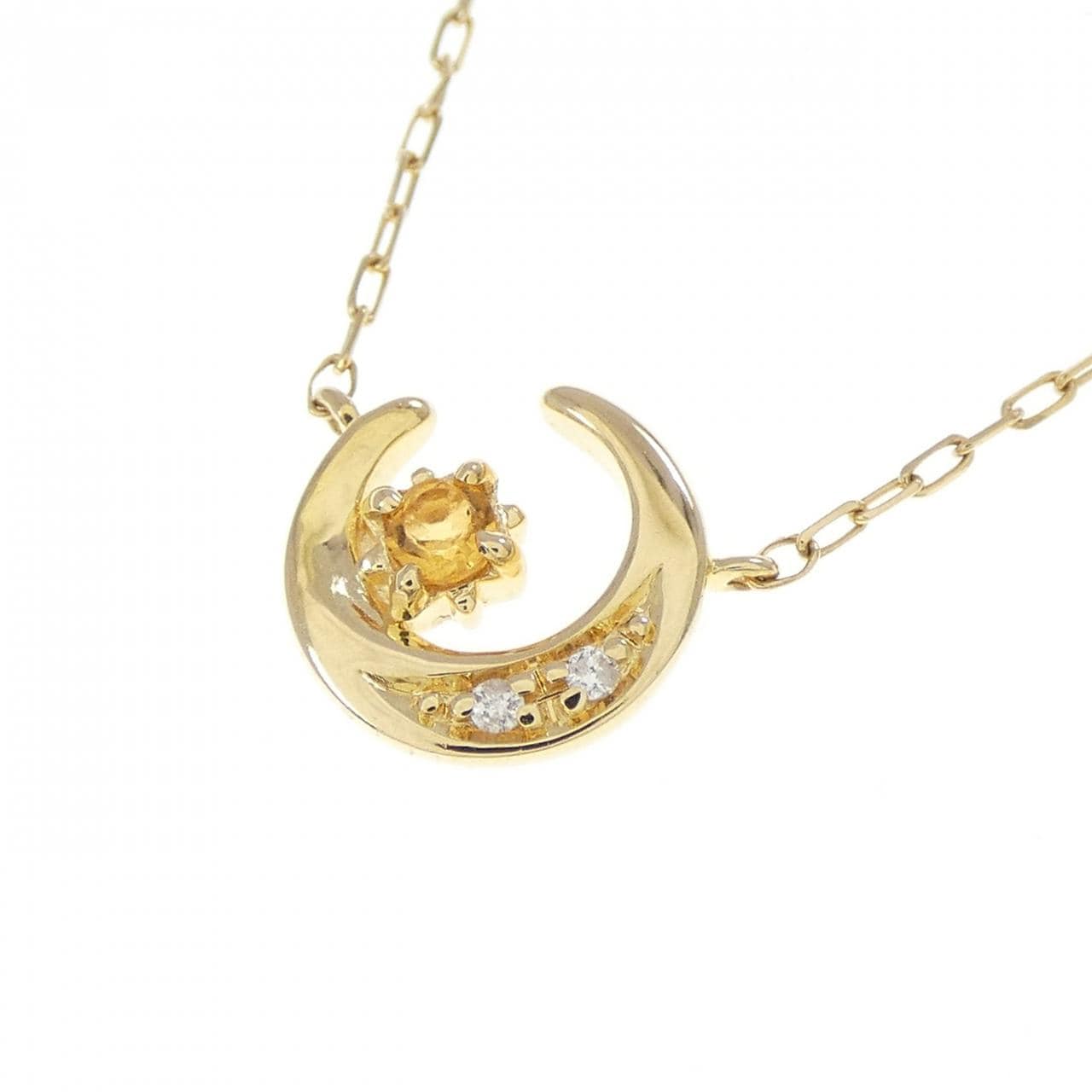 4゜C ムーン シトリン ネックレス