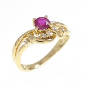 K18YG ルビー リング