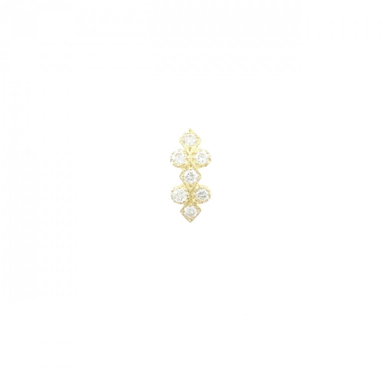 K18YG ダイヤモンド ピアス 片耳