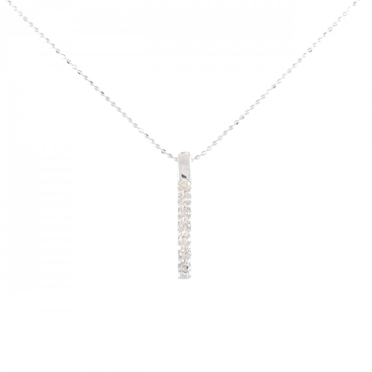 K18WG ダイヤモンド ネックレス 0.2CT