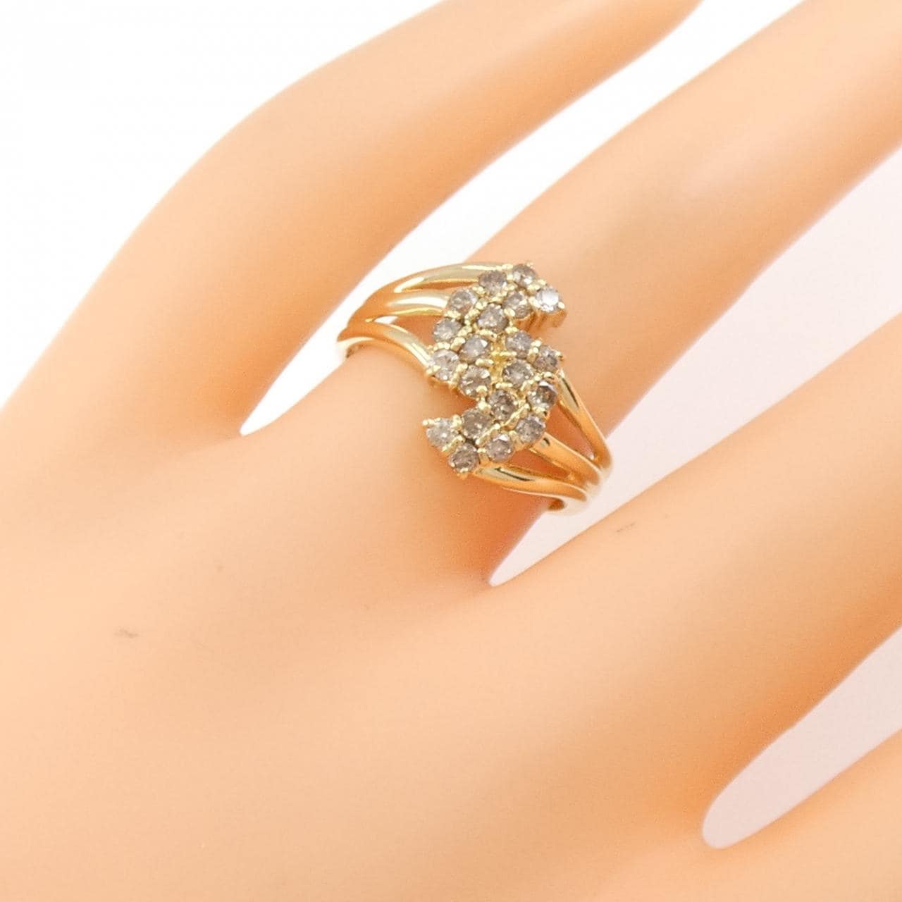 K18YG ダイヤモンド リング 0.56CT