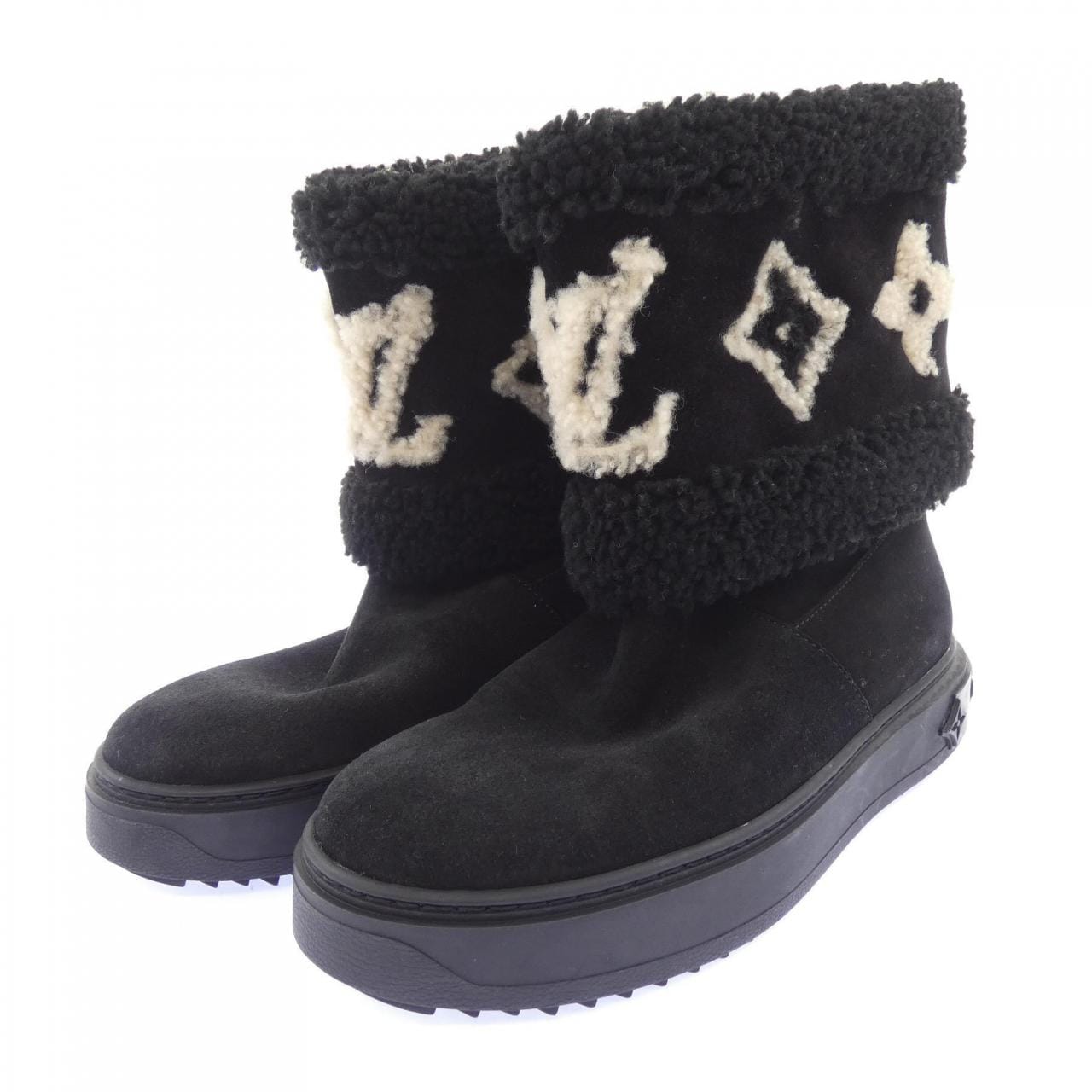 ルイヴィトン LOUIS VUITTON LVイニシャル、モノグラムフラワー スノードロップライン ブーツ