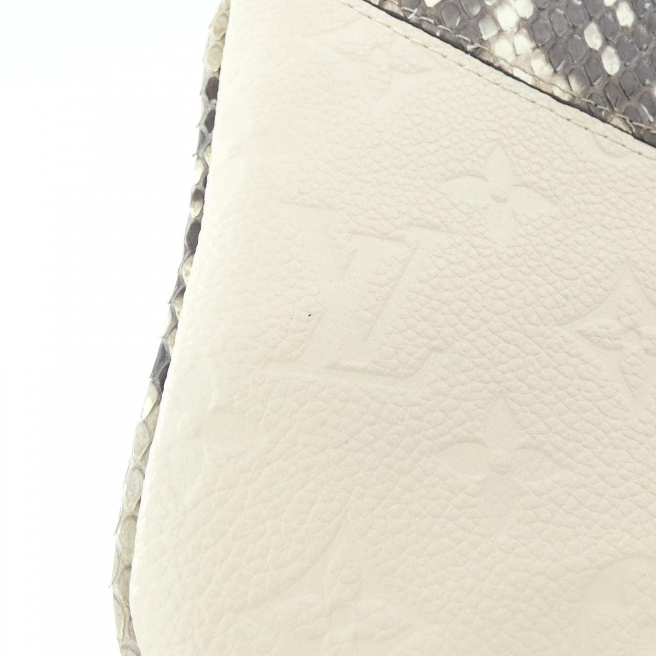 ルイヴィトン モノグラム アンプラント+エキゾチック レザー ポシェット ドゥーブル ジップ N96322 ショルダーバッグ