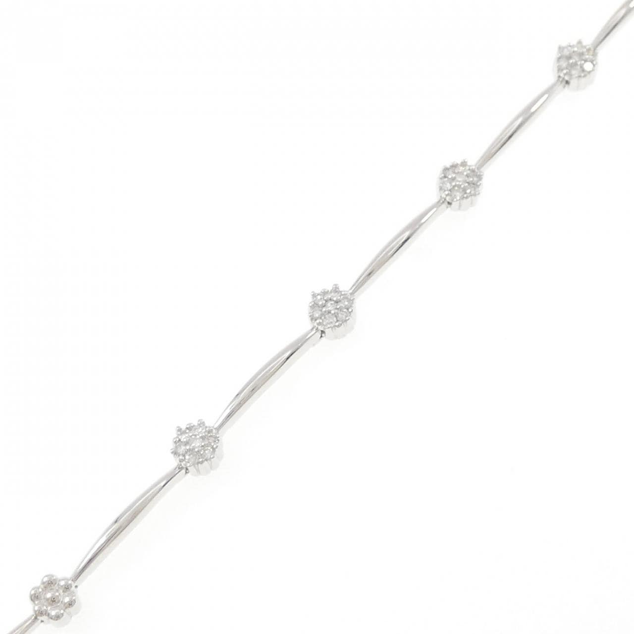 K14WG ダイヤモンド ブレスレット 0.24CT