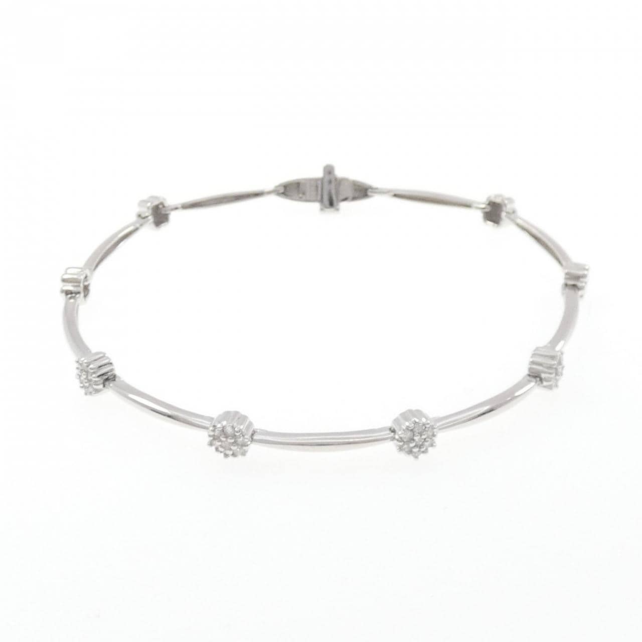 K14WG ダイヤモンド ブレスレット 0.24CT