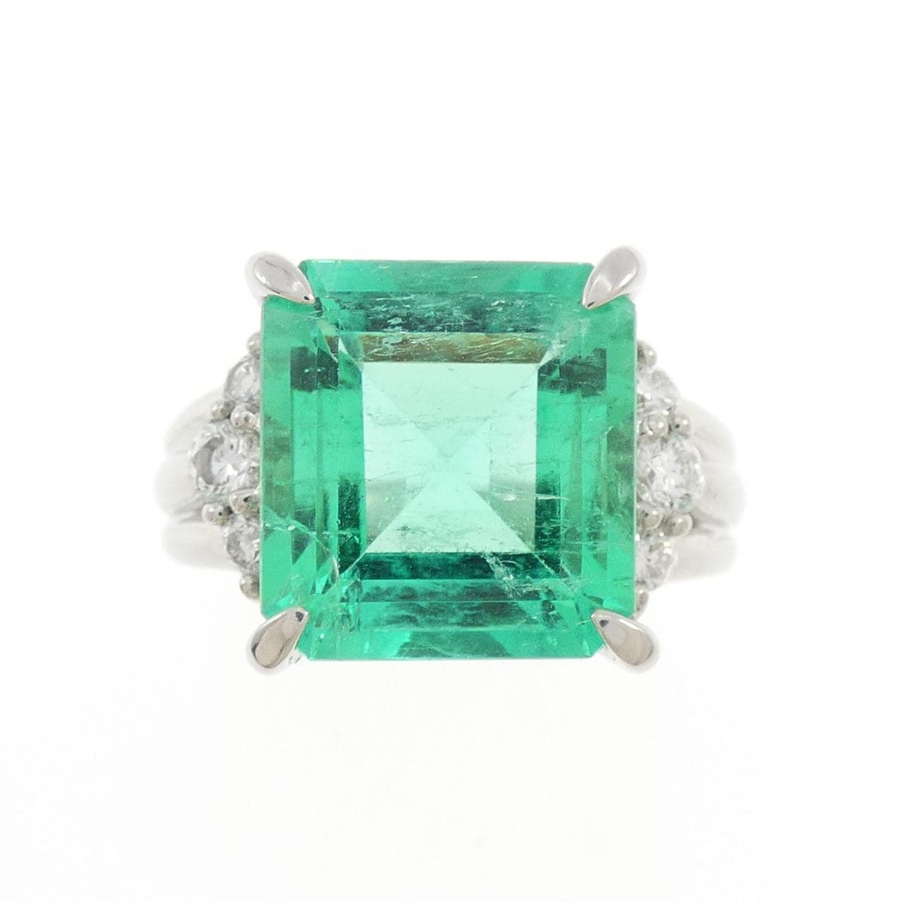 PT900 エメラルド リング 6.17CT コロンビア産