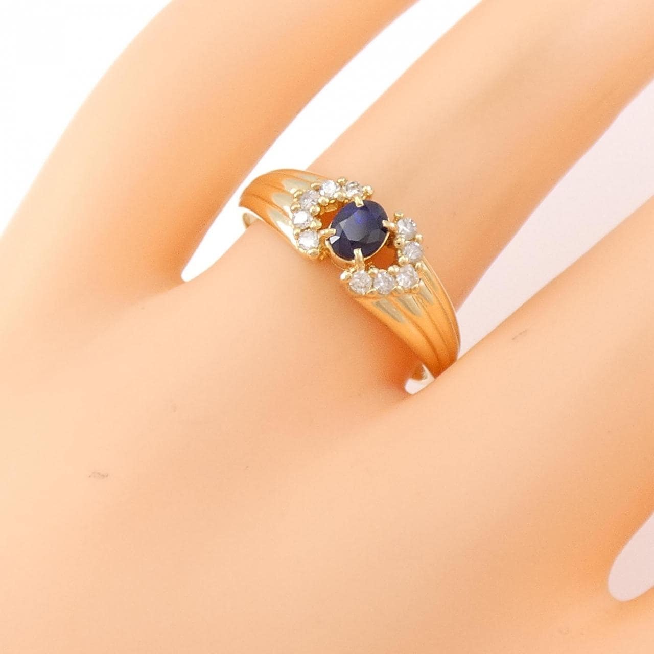 K18YG sapphire ring 0.36CT