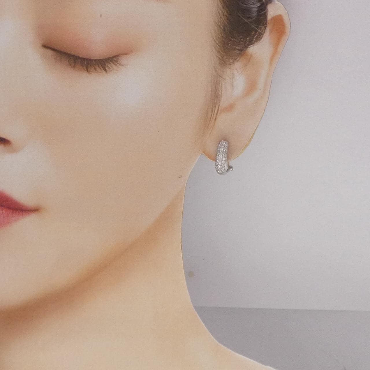 PT900/K18YG パヴェ ダイヤモンド ピアス/イヤリング 0.50CT