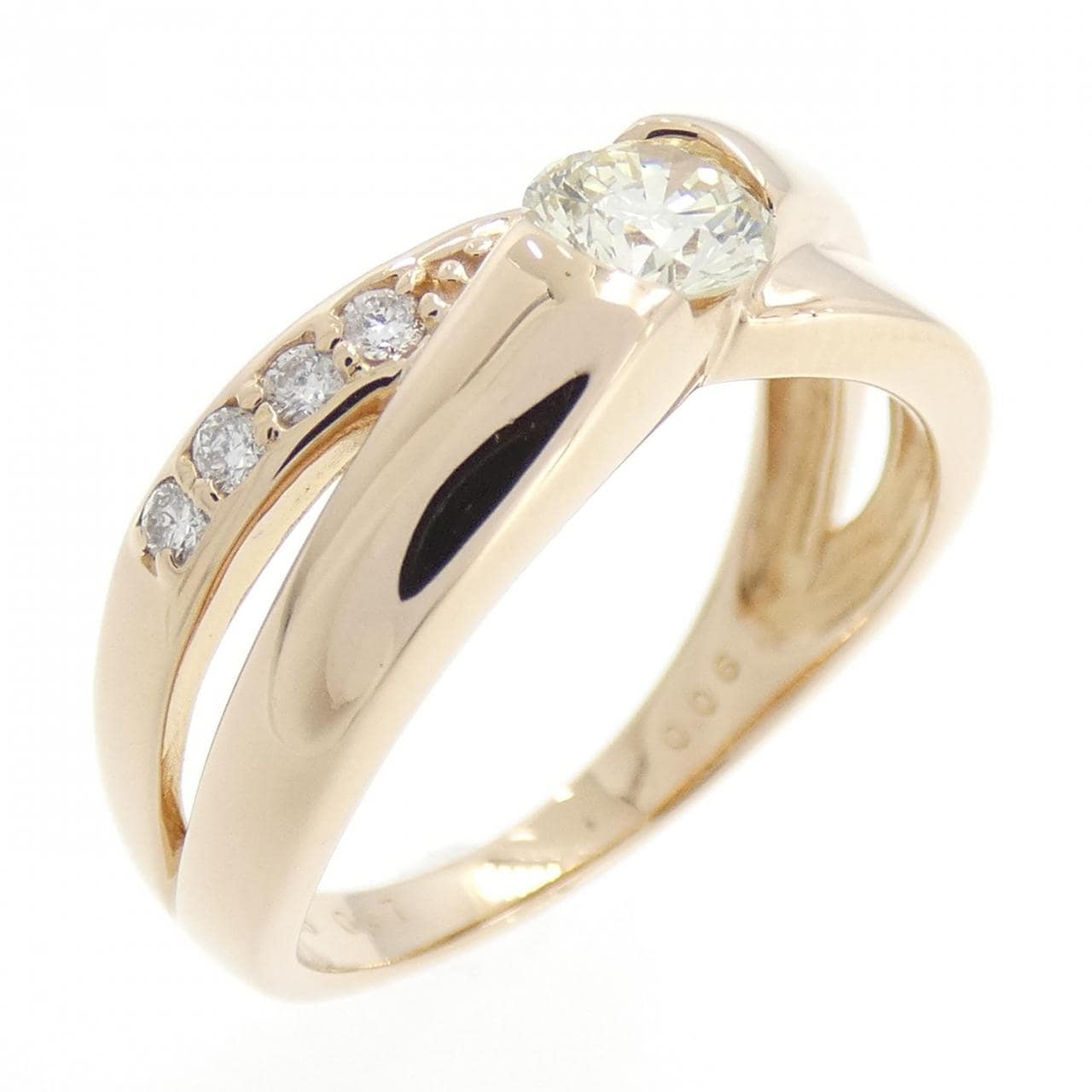 K18PG ダイヤモンド リング 0.37CT