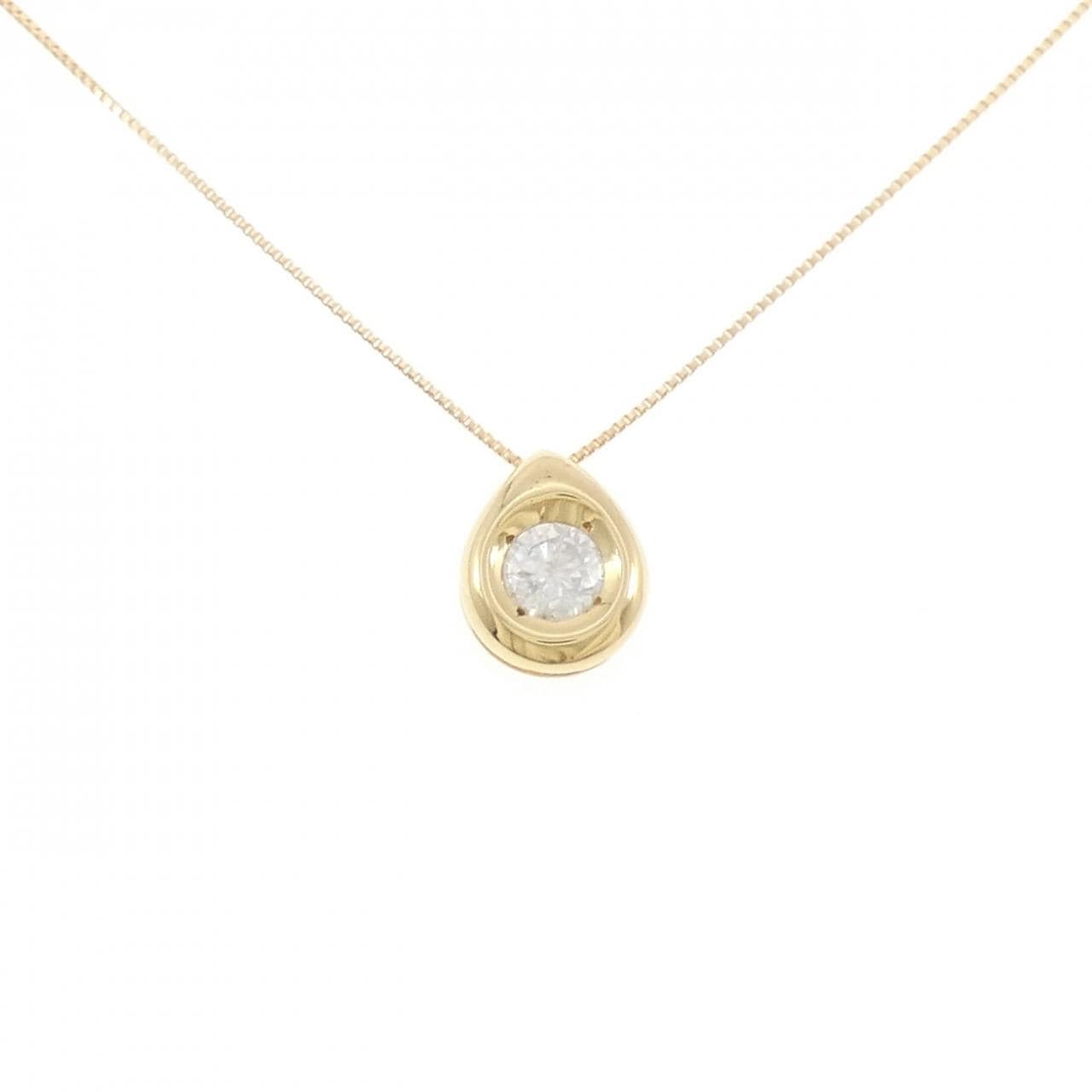K18YG ダイヤモンド ネックレス 0.37CT