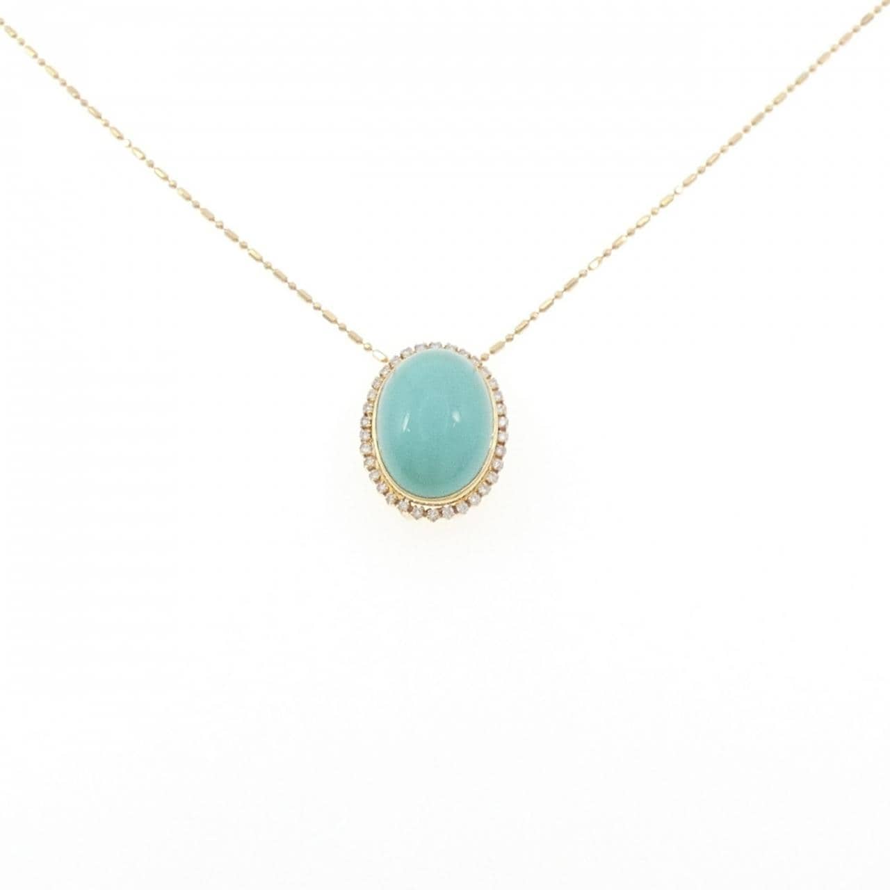 K18YG ターコイズ ネックレス 8.17CT