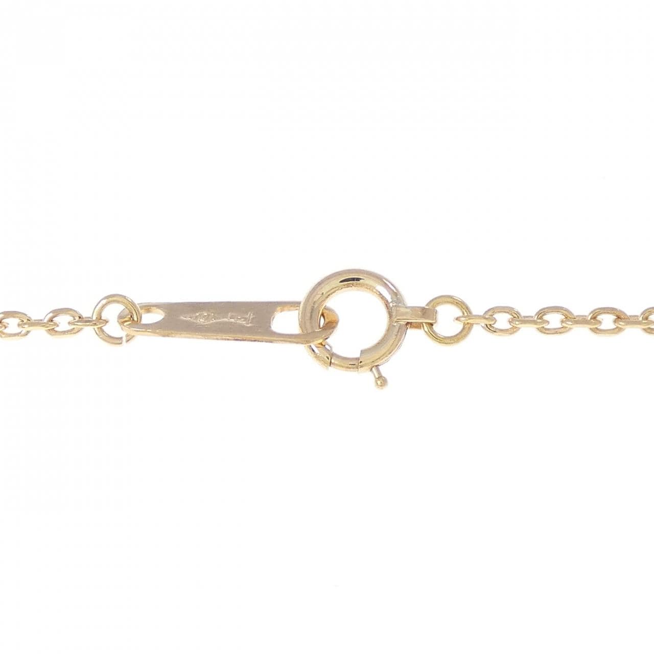 K18YG フラワー ダイヤモンド ネックレス 0.15CT