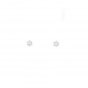 PT900 ソリティア ダイヤモンド ピアス 0.18CT