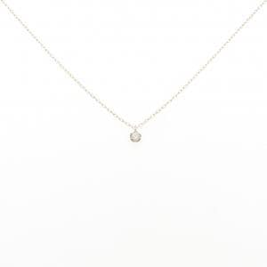 K10YG ソリティア ダイヤモンド ネックレス 0.1CT