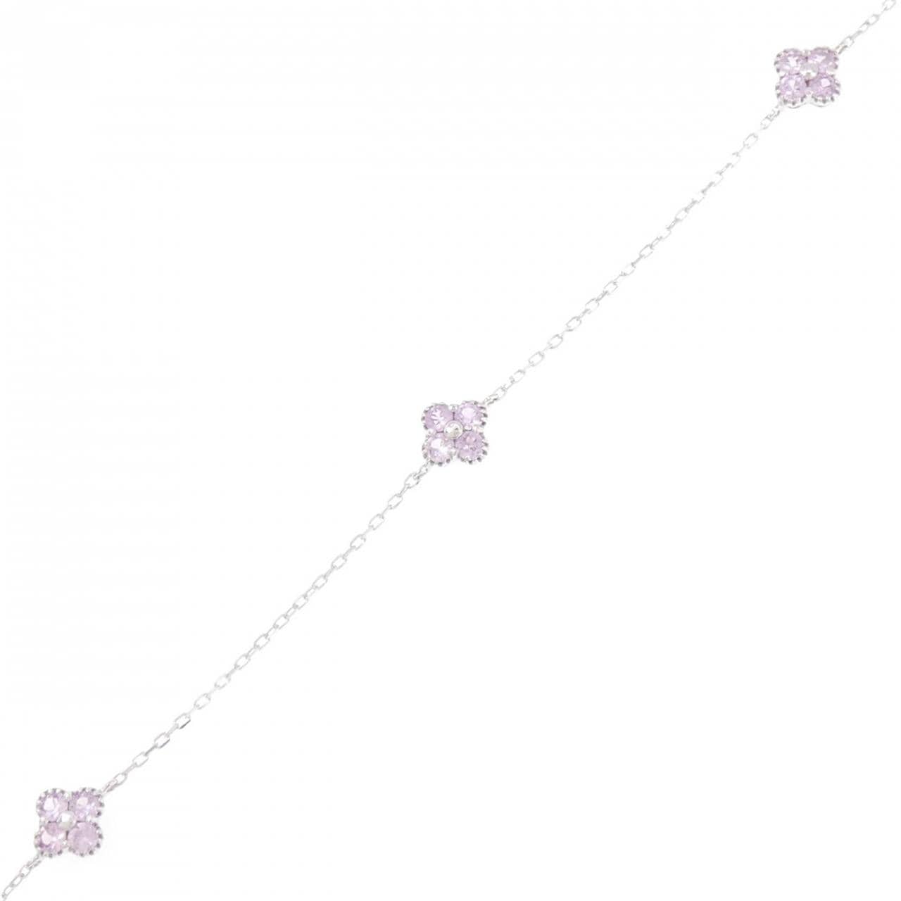 K10WG フラワー サファイヤ ブレスレット