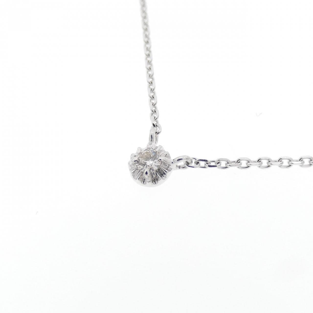 アガット ダイヤモンド ネックレス 0.03CT