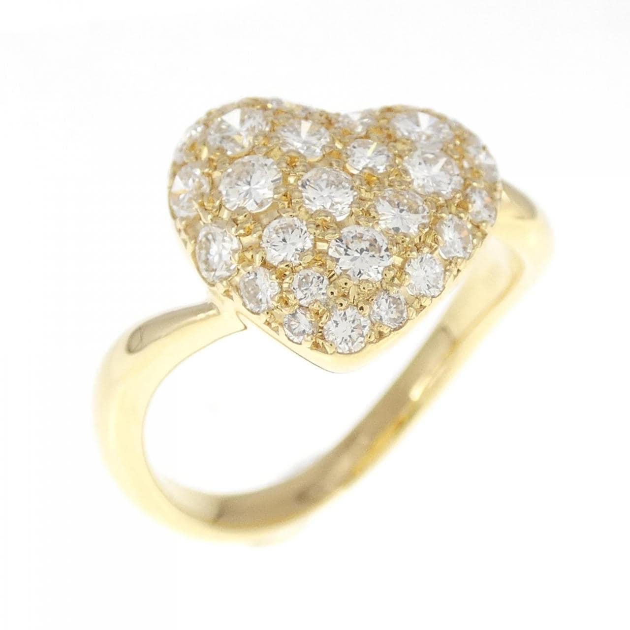K18YG heart Diamond ring 0.80CT