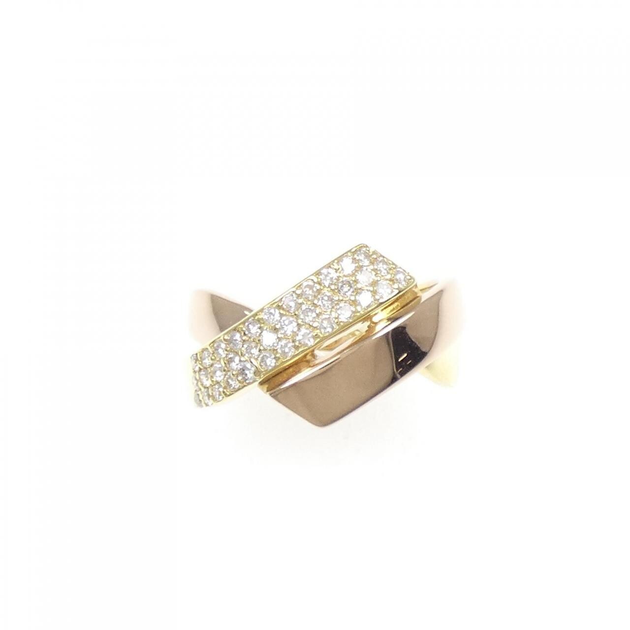 K18YG/K18PG パヴェ ダイヤモンド リング 0.30CT