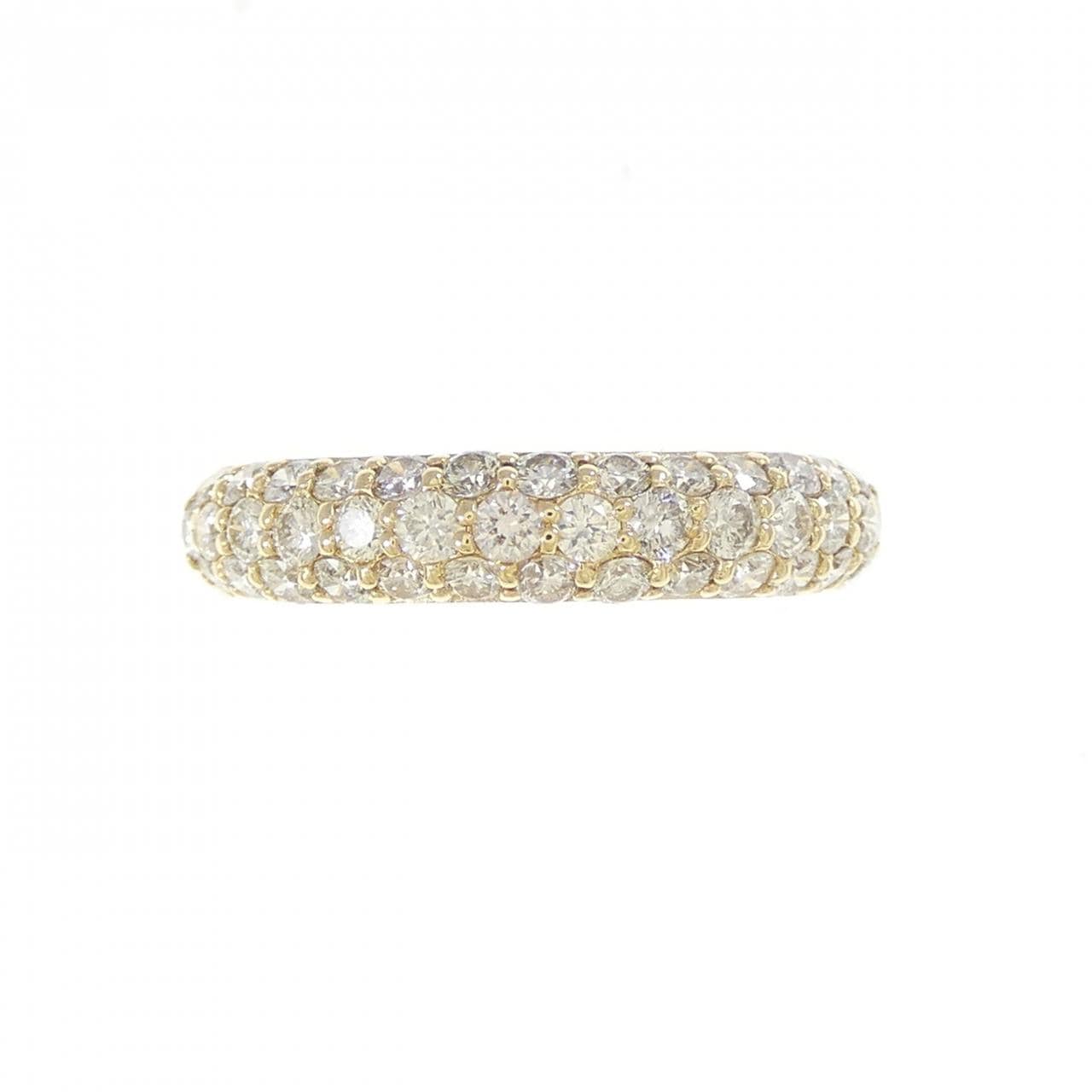 K18YG パヴェ ダイヤモンド リング 0.70CT