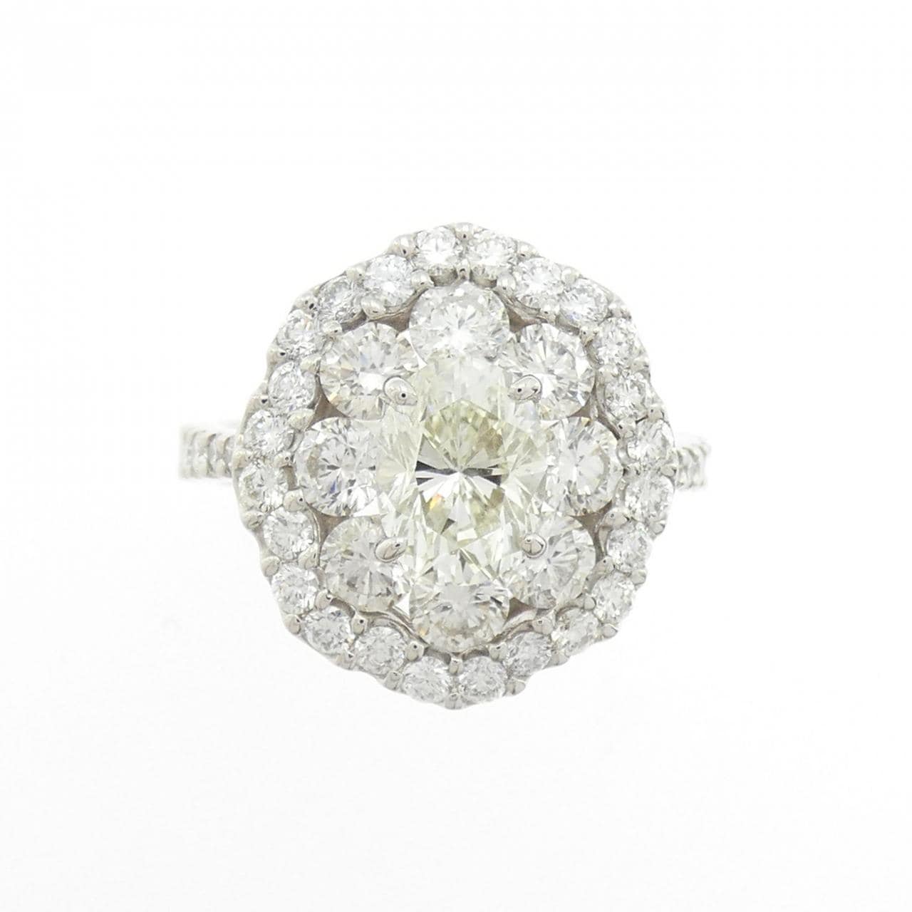 PT900 ダイヤモンド リング 1.028CT K SI1 オーバルカット